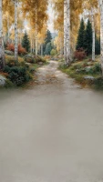 Tło fotograficzne z jesienną ścieżką w brzozach – JSN108 250x440.JPG