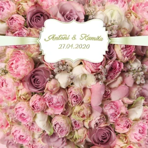 Tło fotograficzne winylowe, ścianka ślubna, weselna 510g - WEDD050