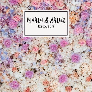 Tło fotograficzne winylowe, ścianka ślubna, weselna 510g - WEDD053