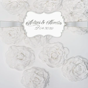 Tło fotograficzne winylowe, ścianka ślubna, weselna 510g - WEDD056