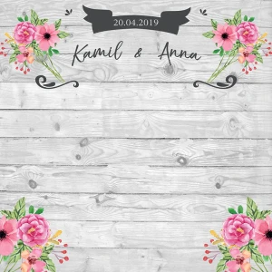 Tło fotograficzne winylowe, ścianka ślubna, weselna 510g - WEDD127