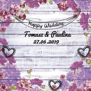 Tło fotograficzne winylowe, ścianka ślubna, weselna 510g - WEDD144