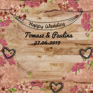 Tło fotograficzne winylowe, ścianka ślubna, weselna 510g - WEDD160