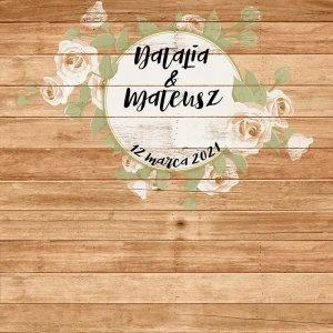Tło fotograficzne winylowe, ścianka ślubna, weselna 510g - WEDD164