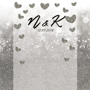 Tło fotograficzne winylowe, ścianka ślubna, weselna 510g - WEDD236
