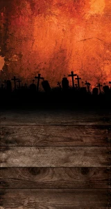 Tło fotograficzne winylowe jesienne halloween 510g - HA008
